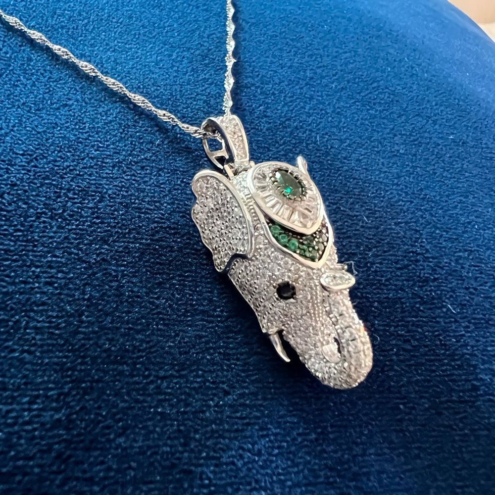 Sterling Silver Elephant Necklace